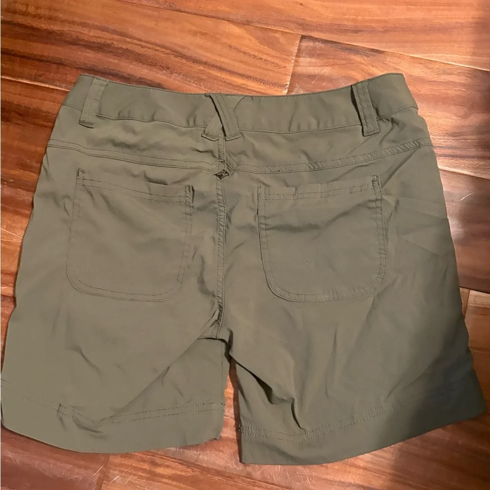 Prana Women’s Olive Green Outdoor Hiking Shorts Size‎ 4 (0577) - Picture 6 of 8